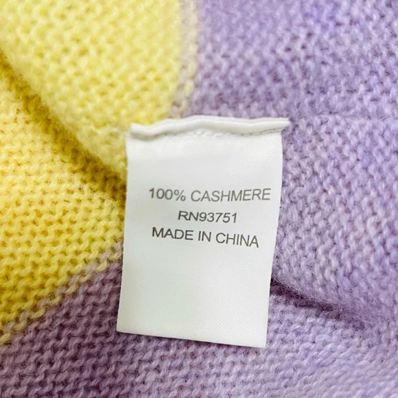 InCashmere long sleeve Striped 100% cashmere sweater size small - Picture 4 of 5